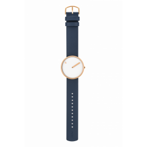 Hodinky PICTO 40 MM WHITE/POLISHED ROSE GOLD 43383-6720R